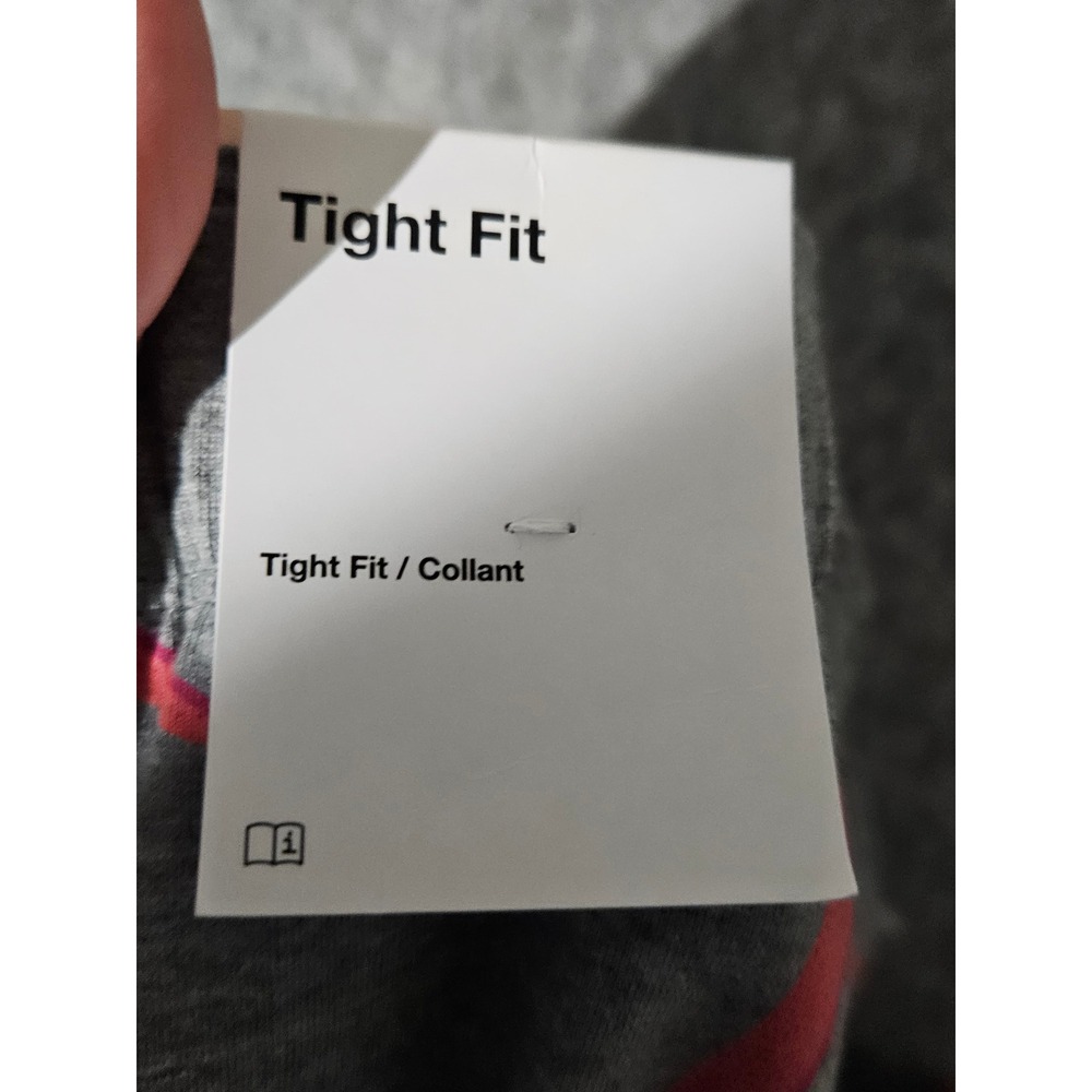 Nike Leggings Girls Medium Gray Pink Swoosh Print Tight Fit DN5124-091 - Picture 3 of 7